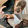 Primeiro Encontro Temporada Fivela Quente Birkenstock de Solado Grosso Pantufas de Pelo 2026 Outono/Inverno Novas Pantufas Femininas de Bico Fechado para Exterior