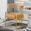 Silla de comedor minimalista de lujo ligero, silla de recepción y negociación, sofá silla de ocio de alta gama para salón de belleza y mahjong, silla duradera para maquillaje y manicura
