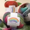 Sección Teñida Lana Arcoíris Hecho a Mano Lana Lana Pura Suéter Chaqueta Degradado Bufanda Sombrero Chal de Tejer DIY