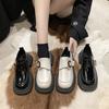 Mocasines para Mujer 2024 Nuevo Otoño Casual Estudiante Zapatos Negros para Mujer Estilo Británico Suela Gruesa Mary Jane Zapatos de Cuero Pequeños