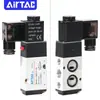 Válvula Solenoide Airtac 4m110-06/210-08/310-10 Válvula Reversible de Cinco Vías y Dos Posiciones Panel Lateral Válvula de Aire Digital
