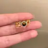 Anillo apilable para dedo índice Ojo de Tigre Maillard Retro Otoño e Invierno Lujo Accesible de Alta Gama Versátil Suave Anillo Diario para Mujer