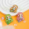 YQT lentejuelas brillantes resina degradada sirena de dibujos animados DIY collar colgante para niños joyería transfronteriza accesorios