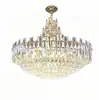 Araña de cristal electrochapado para sala de estar, lujo ligero francés, elegante y de alta gama, estilo europeo, villa, vestíbulo, edificio dúplex, luz decorativa para comedor