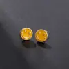 Brincos de Rosto Sorridente de Celebridade da Internet 2022 Nova Moda Banho de Ouro Cobre Pingos de Óleo Estilo Frio Elegante Pequenos Brincos Stud Brincos Femininos