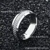 Shengxi acero inoxidable 8mm joyería de personalidad anillo de arco de fibra de carbono anillo simple de moda para hombre