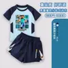 Traje de banho infantil MC Minecraft Steve para meninos, com proteção solar, secagem rápida, duas peças, manga longa e curta, traje de banho para fontes termais de meninos