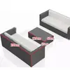 Juego de Sofá de Ratán para Sala de Estar, Balcón de Apartamento Pequeño, Silla de Ratán de Ocio, Mesa de Café para Patio Exterior, Muebles Impermeables para Exteriores