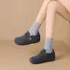Zhr Zapatos de Algodón Slip-On Estilo Birkenstock Cálidos con Forro de Felpa Invisible para Aumentar la Altura, Zapatos de Mujer de Moda y Cómodos Más Vendidos en Invierno
