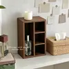 Caja de Almacenamiento con Compartimentos de Madera para Escritorio Retro, Organizador de Cosméticos y Artículos Pequeños, Caja de Almacenamiento Rectangular Exquisita de Alta Gama