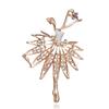 Broche de Personaje de Moda Transfronteriza Europea y Americana Broche Creativo de Niña Bailarina Perla Pedrería Pintura al Óleo Accesorios Versátiles Venta al por Mayor
