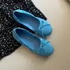 Bailarinas de Seda con Lazo París para Mujer, Punta Redonda, Boca Baja, Planas, sin Cordones, Suaves, Plateadas, Zapatos Mary Jane