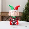 Novo Enfeite de Boneca Elfo Decoração de Boneca de Tecido de Natal Elfo com Pernas Caídas Fantasia Pequeno Brinquedo