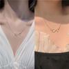 Suave ~ Collar de Tulipán para Mujer Diseño de Nicho ins Nuevo Estilo Lujo Ligero Alto Sentido Acero de Titanio Cadena para Clavícula de Novia para Mujeres