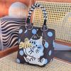 Bolso Premium, Bolso Tote Portátil para el Trabajo y Salidas, Bolso Tejido de Gran Capacidad, Bolso Cuadrado Pequeño para Viajes Diarios, Bolsa de Almacenamiento