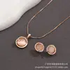Set de Pendientes Colgantes Ojo de Gato para Mujer Cadena de Caja Dorada Oro Rosa Pedrería Empaquetado Individualmente Exquisito Set Pequeño