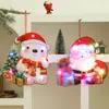 Nueva Decoración Navideña Linterna Colgante Dibujos Animados PVC Reno Anciano Colgante Navidad Niños DIY Luminoso Regalo