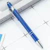 Bolígrafo de Metal Press Bolígrafo de Aluminio Bolígrafo Meiji Bolígrafo Táctil Capacitivo Bolígrafo para Pantalla Táctil de Escritura Bolígrafo de Regalo con Impresión de LOGOTIPO