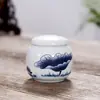 Mini Pote de Cerâmica para Chá, Feito Sob Medida para Armazenar Pó de Chá Aromatizado, Recipiente Selado para Armazenamento, Caixa de Presente para Embalagem de Chá