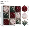 Nuevo Juego de 8CM de Bolas de Navidad de Colores Brillantes Pintadas en Caja Decoraciones Navideñas Adornos para Árbol de Navidad