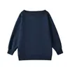 Moletom Pulôver Gola Assimétrica Estilo Americano Spice Girl Outono Inicial Novo Oversize Moda Estilo Preguiçoso Top Casual