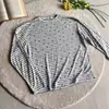 Camiseta de manga larga fina a rayas de estrellas retro americana, transpirable y amigable con la piel, para hombres y mujeres, informal y relajada, camiseta básica de otoño