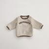 Estilo Coreano Estilo Ins Fofo Bebê Versátil Casual Listrado Moletom Top Primavera e Outono Novo Estilo Confortável Casual Solto Camiseta