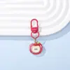 Lindo llavero de fruta artificial cereza y fresa, colgante de cuentas DIY, accesorio para bolso para puestos del mercado nocturno, al por mayor