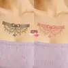 Adesivos de tatuagem termocrômicos que mudam de cor quando aquecidos, com laço de renda e pingente de planeta para a parte inferior das costas, cintura e virilha, adesivos de tatuagem à prova d'água