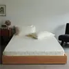 Funda de sábana bajera de gasa suave con estampado floral de doble capa, 100% algodón puro, protector de cama resistente a la suciedad, juego de tres piezas para protector de colchón