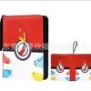 Álbum de Bolsillo con Cremallera de 4 y 9 Compartimentos para Tarjetas de Pokémon, Álbum de Colección de Hojas Sueltas, Diseño de Color Sólido, Bolsa para Álbum de Tarjetas