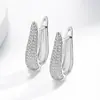 Pendientes de Moda en Forma de U de Venta Caliente Europeos y Americanos Transfronterizos Pendientes de Cobre con Circonitas Microincrustadas Pendientes de Circonitas Exquisitos Elegantes Modernos
