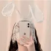 Noche Larga Diversión Sexy Encaje Orejas de Conejo Velo Diadema Pasador Coqueto Burlón Celebridad de Internet Accesorios para el Cabello para Mujeres 9502