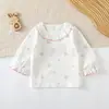 Top de algodón de otoño para bebé niña, prenda base de una sola pieza con manga larga y estilo para bebés y niños pequeños, ropa clase A para niñas para primavera y otoño