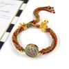 Pulsera de cuerda de mano de reencarnación de hilo de algodón multicolor tejido a mano Wuye Manjusri Thangka pulsera Xizang Thangka cuerda de mano al por mayor