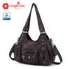 Amazon nuevo bolso de mano multifuncional para mujer multicolor teñido anudado PU casual bandolera de hombro al por mayor