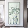 Juego de bambú voz en off nuevo estilo chino porche pintura decorativa versión vertical pasillo pintura colgante bambú feng shui periódico de bambú mural de paz pintura
