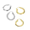 Borde Plateado Belleza Amazon Deseo Moda Chapado en Oro Versátil Elegante Personalidad Aro Exagerado Pendientes de Aro de Moda para Mujer
