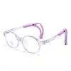 Espejo Redondo Infantil Gafas Anti Luz Azul Marco Suave Tr90 Gafas de Estudiante Espejo Plano Marco Antideslizante para Actividad 5439