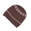 Gorro holgado 100% lana pura para mujer, estilo retro británico, patrón de Shetland, borde enrollado, gorro para clima frío, cubrecabezas, protección para los oídos