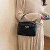 Bolso Princesa Diana Bordado de Moda Transfronterizo, Bolso Cuadrado Pequeño Versátil, Bolso de Mano de Bufanda de Seda a la Moda, Bolso de Hombro Cruzado de Alta Gama para Mujer