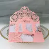 Boda Europea y Americana Compromiso Boda Tarjeta de Felicitación Láser Tridimensional Recortada Invitación Festiva Tarjeta de Invitación Dorada Stock Listo