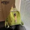 Mochila Nueva de Lona Otoñal para Mujer, Bolso Escolar Casual Grande para Estudiantes, Versión Coreana, Mochila de Viaje Versátil Ligera