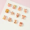 Accesorios para uñas de oso hamburguesa populares transfronterizos, pequeños accesorios de resina, pinzas para el cabello, joyería, accesorios para manualidades al por mayor