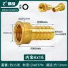 Conector de Latão com Rosca Interna e Espigão de 4/6 Polegadas para Mangueira de Gás Natural, Adaptador Roscado Reto Espessado, Conexão de Cobre