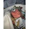 Venta de Liquidación 80% de Descuento Fresca Suave Algodón Artística Retro Estampado de Pintura Hombro Normal Cuello Redondo Corte Ajustado Manga Corta Camiseta