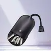 Couro Preto Multifuncional Porta-Chaves de Carro Chave de Travamento Universal Bolsa para Chaves Unissex Bolsa de Couro Bovino Retrátil para Chaves