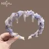 Diadema Tejida de Malla Cristalina Estilo Coreano Suave para Mujer, Versátil para el Uso Diario, Aumenta la Altura de la Coronilla, Hace que el Cabello se Vea Más Abundante, Diadema, Pinza para el Cabello