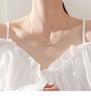 S925 Banhado a Prata Berinjela Colar Feminino Estilo Coreano Design Sentido Nicho Estilo Frio Internet Celebridade Elegante chique Sorriso Clavícula Cadeia