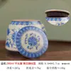 Tarro de té de cerámica de porcelana azul y blanco a todo color, esmalte craquelado, beige, tarro sellado tipo horno Ru, tarro de almacenamiento a prueba de humedad, botella de perfume, tamaño pequeño